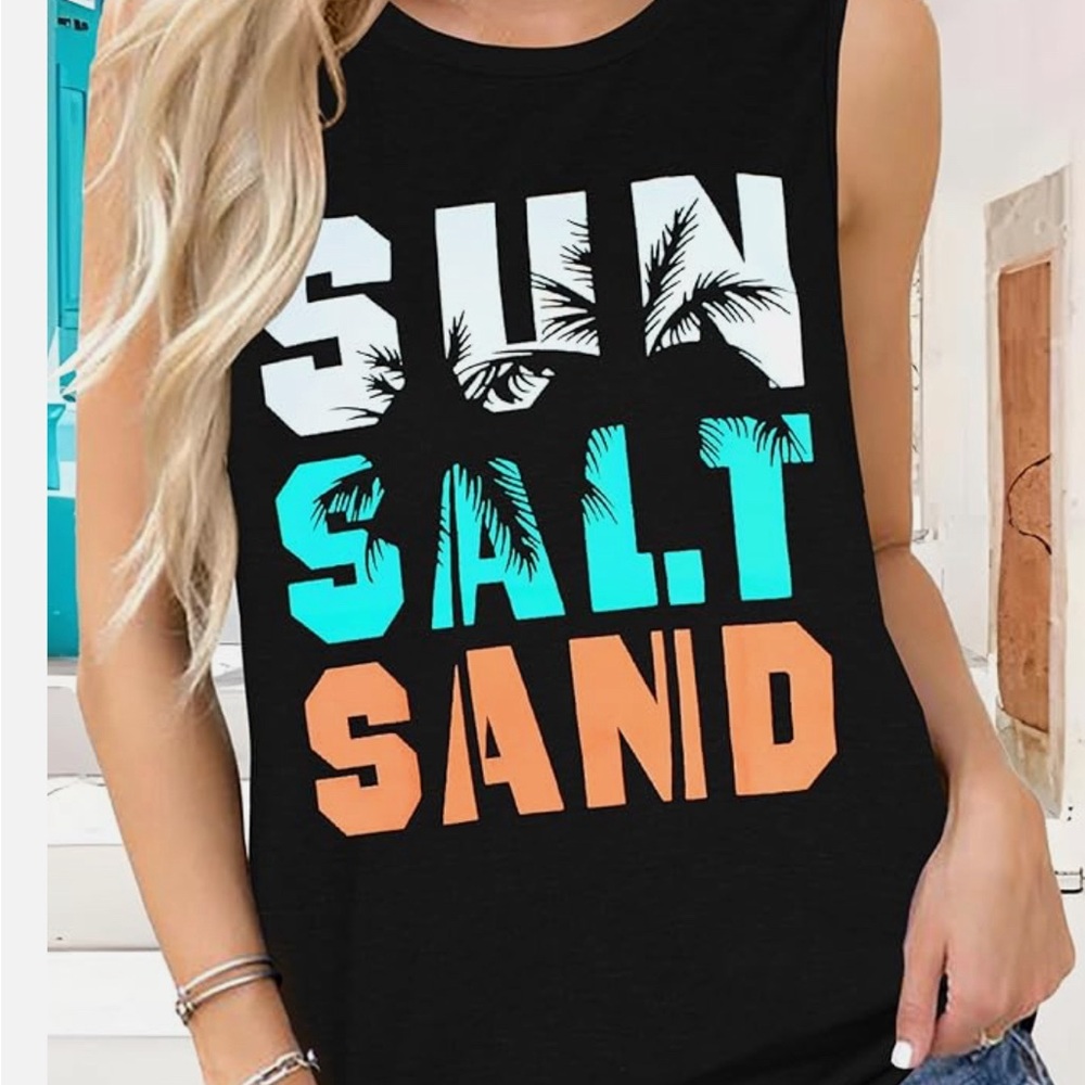 Tank tops (Sun Salt Sand) Black - Picture 4 of 4